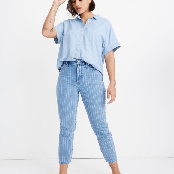 Madewell The Perfect Vintage Jean: Pinstripe Edition Sz 30 - Picture 1 of 15